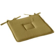 Galette Plate Unie Avec Passepoil Et Nouettes Bronze 40x40 Cm