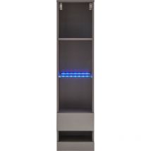 GFW - Galicia Tall Shelf Unit with led Black