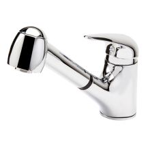 Galindo - alfa 815017100 Robinet mitigeur pour évier de cuisine avec douche extensible (laiton), finition nickel.