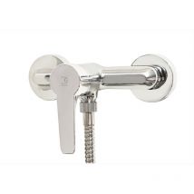 Ingo plus 7133000 Robinet mitigeur douche (laiton) avec ensemble de douche, finition chrome. - Galindo