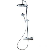 Galindo - theo city 86450300 Colonne mitigeur douche (laiton) avec ensemble de douche, finition chrome.
