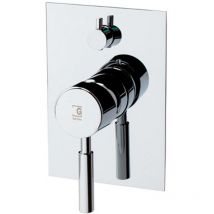 Theo city 8647200 Mitigeur douche à encastrer, inverseur automatique, 3 voies (laiton). Finition chrome. Fourni sans accessoires de douche. - Galindo