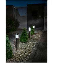 Borne solaire inox Galix 0,13W - 10 Lumens - 8h d'éclairage - 1 led blanche