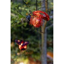 Coccinelle Solaire À Pince - Galix - Lampes Solaires - Métal/verre - 2 Lumens - 8 Heures D'Éclairage
