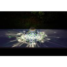 Lanterne Solaire Effet 3d Verte À Poser Ou Suspendre, Éclats Projetés Comme Des Pétales De Lumière