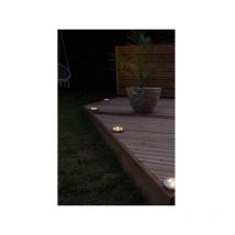 Galix - Lot de 3 spots encastrables a énergie solaire en inox