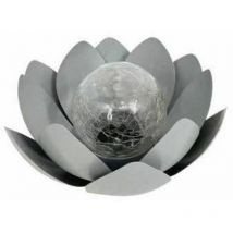 Galix Seerose Solar Grau 25 Cm Außendekoration