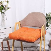 Maerex - Gallette de chaise Coussin de chaise de cuisine épais, coussin de siège 50x50x9cm Orange