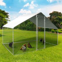 Gallinero 3 m² malla metálica 2,20x1,4 m acero galvanizado