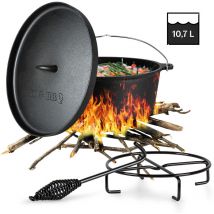 Galloway Dutch Oven 12.0 bbq Pot Cast Iron Pre-Baked Size xl / 12 qt