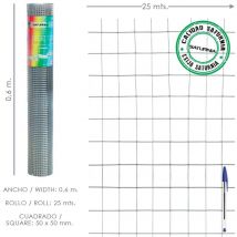 Saturnia - Elektrogeschweißter, verzinkter Maschendraht 50x50 / 2,00 / 60 cm. 25 Meter gd Rolle