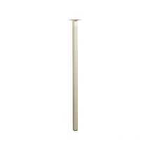 Gamba fissa per tavolino quadrato, H.70 cm in acciaio spazzolato grigio Hettich