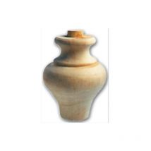Gamba Per Mobili A Cipolla In Legno Di Ontano Tornito 90X115 Mm Finitura Grezza