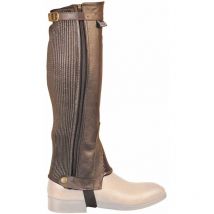 Gambali Andover in pelle con cerniera: xl, Nero