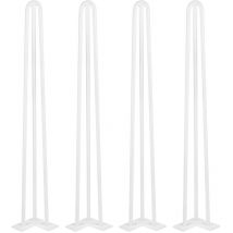Gambe da tavolo alte 71 cm Set di supporto da tavolo 4 pezzi, gambe da tavolo a forcina con 3 aste robuste gambe per mobili Crea tavolo bianco