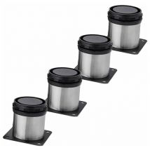 4 gambe in tubo tondo, gambe di supporto rinforzate in acciaio inossidabile spesso, gambe di supporto regolabili (50 x 50 mm).