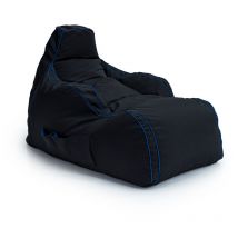 Game Over - Adultos Silla Gigante xl Gamer Salon Puff con Relleno Sillón Interior Puf de Pera con Respaldo para Salon - Rayo Cerúleo