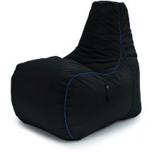 Game Over - Silla Puff Infantil Gamer con Respaldo Sillón Puff Pera para Salon con Relleno - Relámpago cerúleo