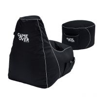 Game Over - Poltrona a sacco da gioco con poggiapiedi, poltrona a sacco da interno e poggiapiedi, poltrona a sacco resistente all'acqua per adulti