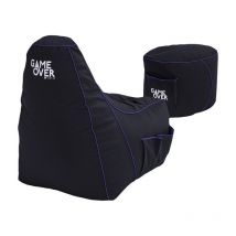 Game Over - Poltrona a sacco da gioco con poggiapiedi, poltrona a sacco da interno e poggiapiedi, poltrona a sacco resistente all'acqua per adulti