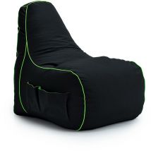 Game Over - Pouf a sacco per giochi, Poltrona pouf con schienale alto e tasche laterali, 83x83x60 cm Poltrona a sacco resistente all'acqua per