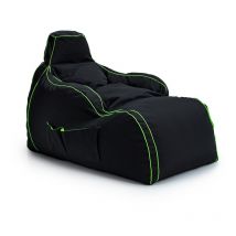 Game Over - Pouf Chaise Longue, Pouf de Jeu Résistant à l'Eau pour Salon, Fauteuil pouf Design Ergonomique avec Poches Latérales, 83x120x65 cm Pouf