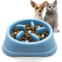 Gamelle Anti Glouton Chat & Petit Chien Animaux de Petite Taille, Alimentation Lente et Saine, Favorise la Digestion de l'animal, Anti Vomissements,