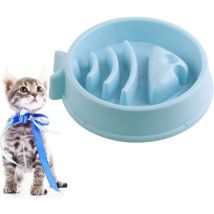 Gamelle d'alimentation Lente pour Chiens, Gamelle Anti-glouton pour Chien Chat de Petite et de Moyenne Taille - Forme en Arête de Poisson