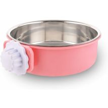Gamelle Et Écuelle Pour Chien Caisse Chien Bol Amovible En Acier Inoxydable Gamelle À Suspendre Pour Animal Domestique Cage Petit Bol D'Eau Feeder 