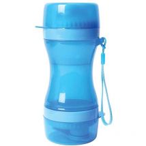 Gamelle pour Chat, Bol, Eau, gourde2 en 1 Eau croquettes pour Chien et Chat 610 ml Bleu - Portable et légère - Facilement transportable pour Les