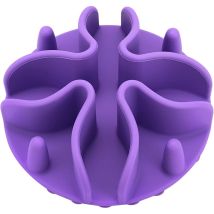 Gamelle pour Chien Anti-Glouton, Mangeoire Lente en Silicone, adaptée aux Chats/Chiens avec différentes Tailles de Gamelle (s, violet)
