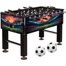 Games Planet - Leeds calcio balilla in 6 colori, calcio balilla, calcio balilla, inclusi 4 palline + 2 portabicchieri, circa 60 kg