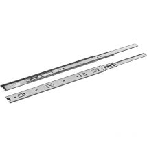 0 1 paio di guide scorrevoli a sfere per un cassetto l: 350/400/450/500/550 mm/estrazione totale/carico massimo-30 kg l: 400 mm, Nichel - Gamet