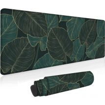 Bluedeer - Gaming Mauspad xxl 800 x 300 mm Tropische Blätter Grün Mousepad Groß