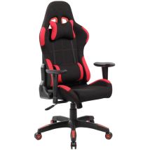 Gaming-Stühl Bundaberg, Gaming-Sessel für Erwachsene, Schreibtischstuhl, Cm 57x72h124/134, Schwarz und Rot