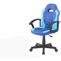 Gaming-Stühl Hervey, Kinder-Gaming-Sessel, Schreibtischstuhl, Cm 56x55h89/100, Blau und hellblau