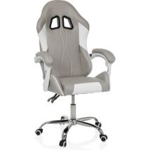 Gaming Stuhl / Bürostuhl Gamebreaker W03 Stoff Grau/weiß Mybuero