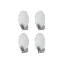Gancho adhesivo liliput acero inoxidable, 4 piezas