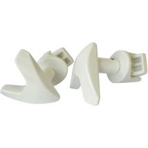 Ayor - Juego de 2 ganchos en 'v' blancos para calentadores de toallas con tubos redondos somatherm for you