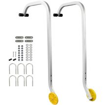 Todeco - Gancho de Techo para Escalera, Portátil, Barra en t con Agarre de Goma, Material de Aleación de Aluminio, Carga Máxima 330 libras