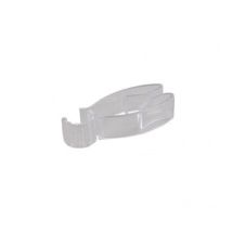 Gancho transparente para barras de ducha – Policarbonato – Acabado transparente – 4,7 cm