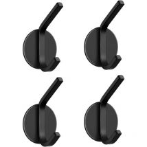 Soleil - Ahlsen Pieza Ganchos adhesivos de acero inoxidable Perchero Toallero Montado en la pared para cocina Baño Negro