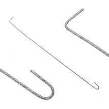 Niederberg Metall - Ganchos y espaciadores para gaviones Separador y gancho para gavion galvanizados 55 cm de largo 10 piezas