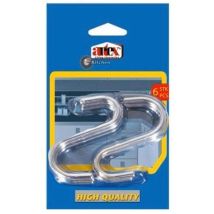 Set 6 Ganci Multiuso Esse Artik In Metallo Cromati Artex