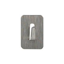 Gancio rettangolare in acciaio inox satinato autoadesivo – 1,5 x 2,5 cm – 4 pezzi – Eliplast