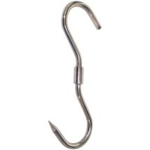 Gancio Da Macellaio Girevole In Acciaio Inox A 1 Punta - 9x210 Mm