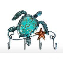 Gancio da parete tartaruga in ferro, gancio da parete a forma di animale, gancio da parete decorativo rustico, ornamento per il bagno del soggiorno,