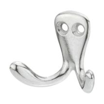 Gancio Doppio Alluminio Finitura Cromo Lucido