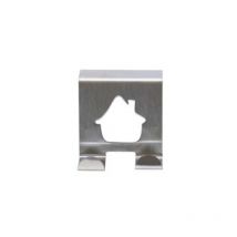 Gancio per anta/cassetto 'casetta' in acciaio inox - cm.5x5 blister pz.2 Eliplast