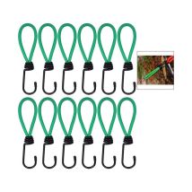 Gancio tenditore da 12 pezzi, gancio tenditore per telo Tenditori da campeggio elastici con gancio, cinghia elastica per teloni